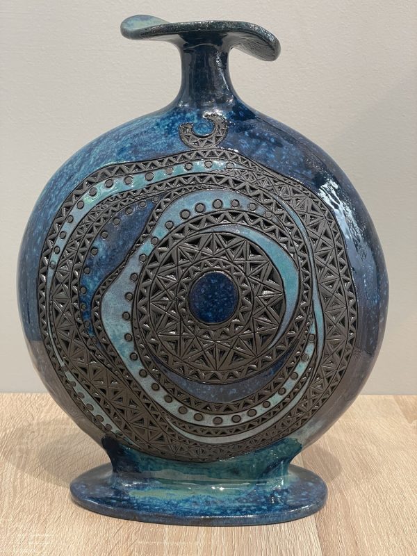 POTTERY FLASK-VASE